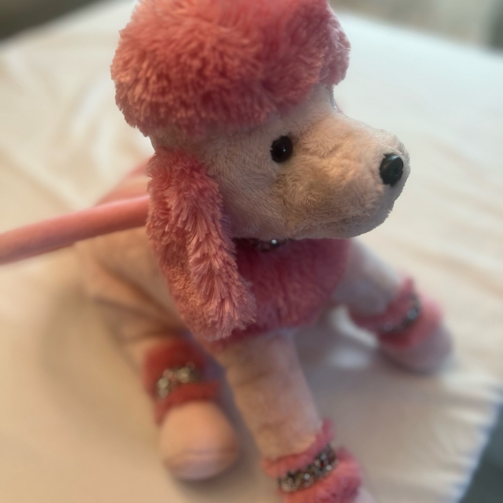 Plush Pink Poodle Dog Bag